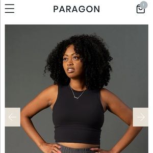 Paragon Columbia Crop Top w/Bra in Black